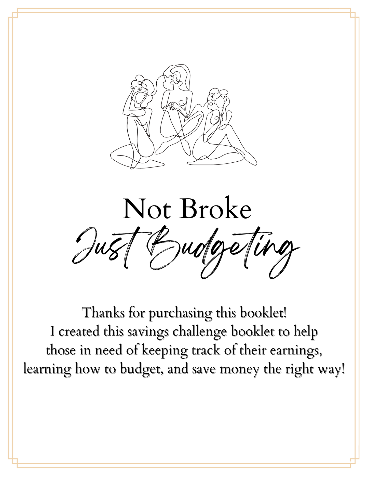 Not Broke Just Budgeting Savings Challenge Booklet (Digital Download)